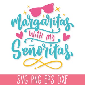 Margaritas con mis señoritas SVG, verano SVG PNG, vida en la playa Svg, cita de playa Svg, cita de verano Svg, camisa de verano Svg, cabello de playa Svg