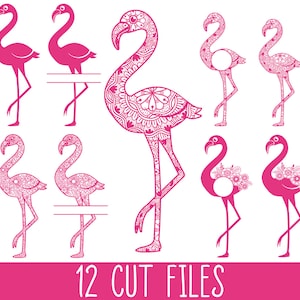 Flamingo SVG, Flamingo Mandala SVG, Flamingo Monogram SVG, Floral Flamingo Svg, Zentangle Flamingo Cricut, Flamingo Png, Flamingo Clipart