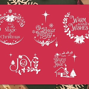 Christmas SVG Bundle, Christmas Bundle Cricut, Christmas Joy SVG, Warm Winter Wishes SVG, Christmas Svg Cricut, O Holy Night Svg Cricut image 2