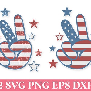 Signo de la paz de Estados Unidos SVG, signo de la paz de Estados Unidos Sublimación PNG, Groovy 4 de julio Peace Sign Svg, Signo de la paz rojo blanco azul Svg, Stars Stripes Svg