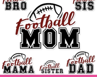 Football Mom SVG Quote, Football Mama SVG Cut File, Football Family Quotes for Cricut and Silhouette