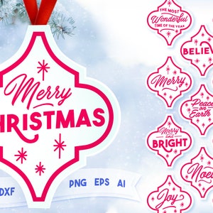 Arabesque Christmas Ornament SVG, Arabesque Ornament Cricut, Arabesque Tile SVG, Arabesque SVG, Christmas Svg Cricut, Joy Svg, Noel Svg