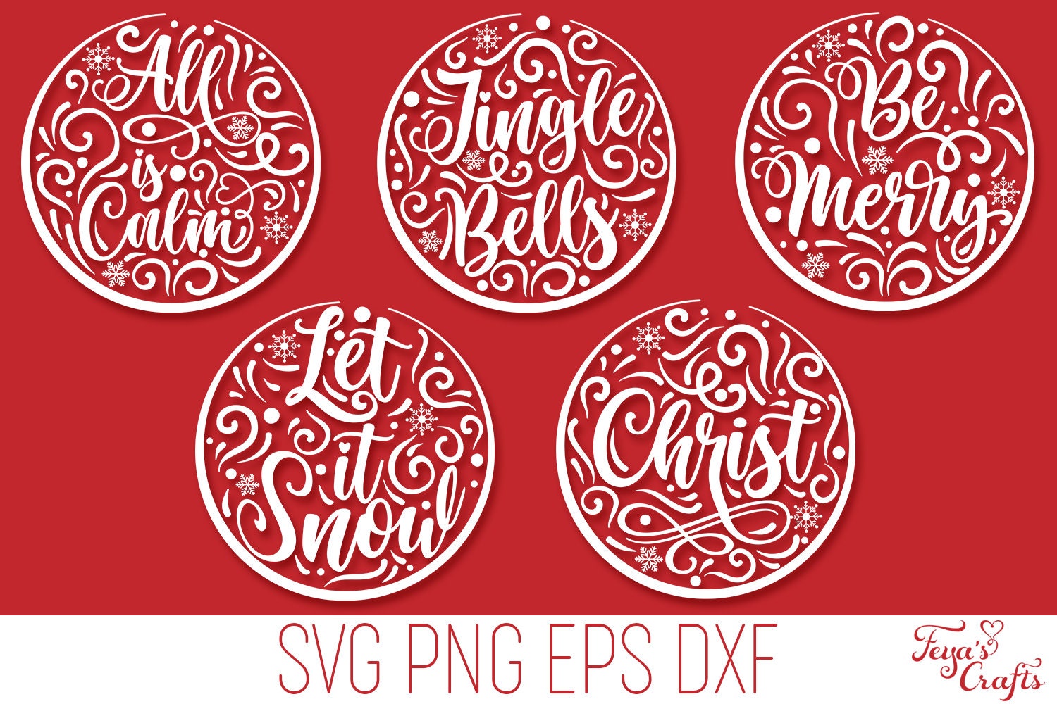 Round Christmas SVG Quotes Christmas Ornament SVG Cricut Let  Etsy UK