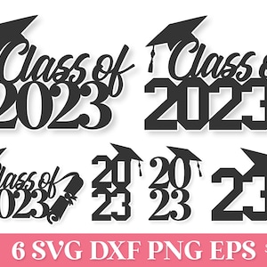 Adorno para tarta de graduación 2023 SVG, Adorno para tarta de clase 2023 SVG, Adorno para tarta de último año 2023 SVG, Decoración de graduación Svg, Adorno de grado 23 Svg