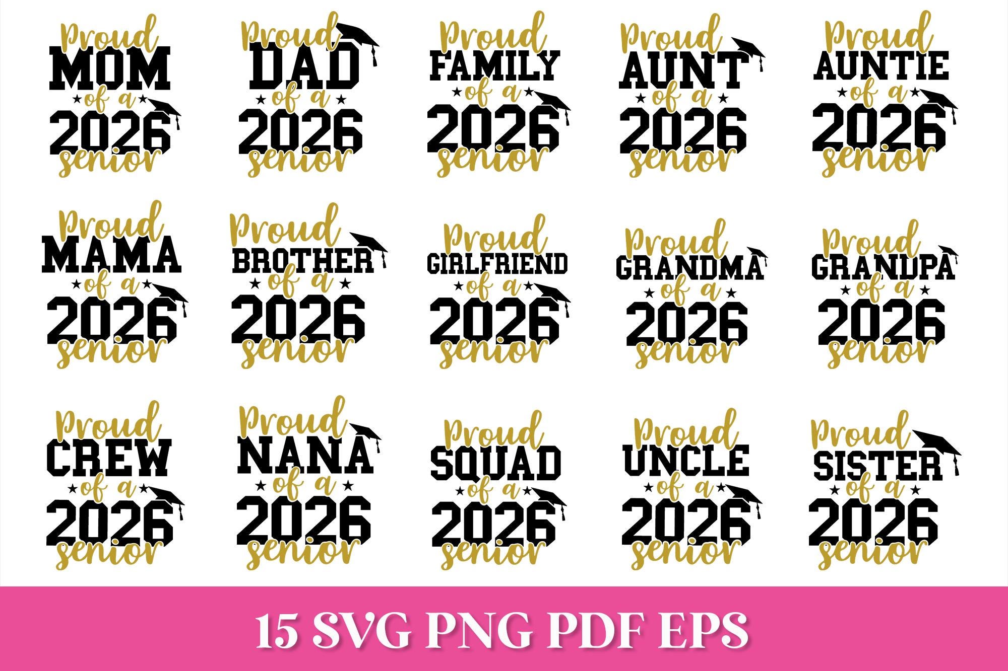Proud 2026 Senior Family SVG Bundle (digital Download) - Etsy