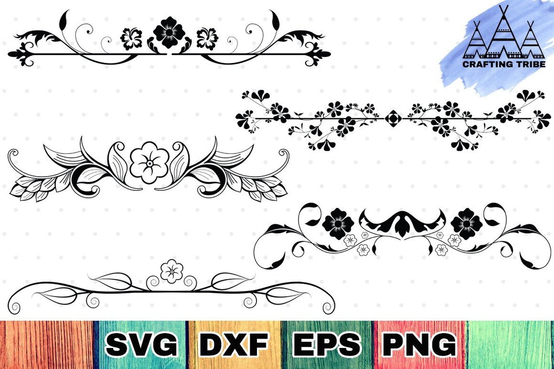 Floral Dividers SVG Floral Divider Cricut Mailbox Decal SVG - Etsy