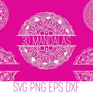 Mandala SVG Bundle, Half Mandala SVG, Mandala SVG Cricut, Mandala Monogram Svg, Mandala Monogram Cricut, Mandala Design Svg, Mandala Decal