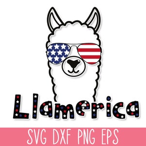 Llamerica SVG-bestand knippen, 4 juli Llama SVG-bestanden, Independence Day Svg, Amerika Svg-bestanden, patriottische VS Svg, Fourth of July shirt Svg