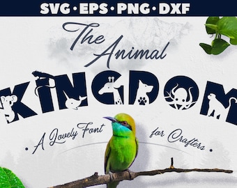 Alphabet SVG animal, police Wildlife Safari (téléchargement numérique)