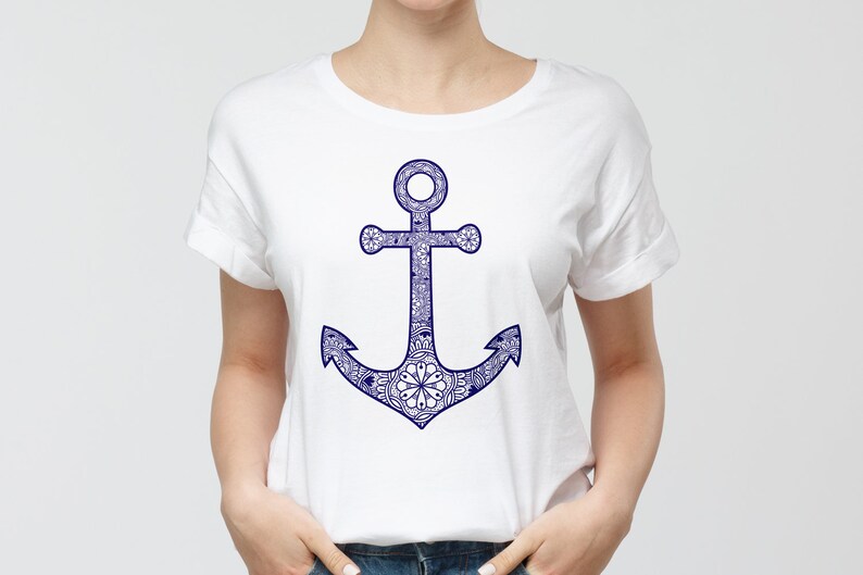 Download Anchor SVG File Mandala Anchor SVG Anchor Monogram SVG | Etsy