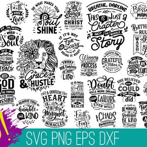Pacote SVG de Fé, Pacote SVG de Citações Inspiradoras, Pacote SVG Motivacional Cricut, Arquivo SVG de Escritura, Versículo Bíblico SVG, Pacote SVG Cristão