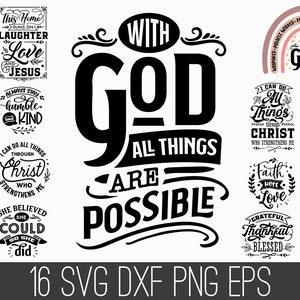 Glaube SVG Zitate Bundle, Glaube SVG Cricut, Glaube über Angst SVG, gesegnete Mama SVG, Gott SVG Cricut, Waymaker SVG Cricut, Jesus SVG Cricut