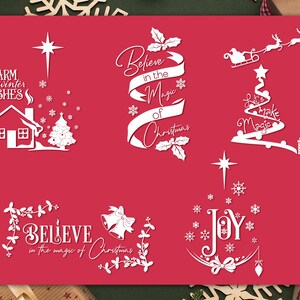 Christmas SVG Bundle, Christmas Bundle Cricut, Christmas Joy SVG, Warm Winter Wishes SVG, Christmas Svg Cricut, O Holy Night Svg Cricut image 3
