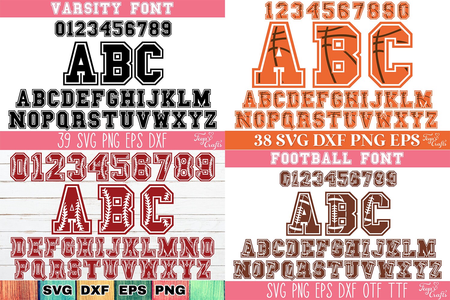Varsity Font SVG Bundle, Sports SVG Alphabet, College Jersey Font Svg ...