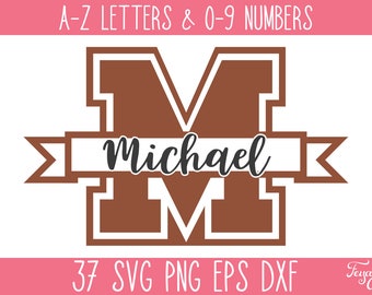 Varsity Split Letters SVG, Sport Monogram SVG, Split Sport Alphabet SVG, Varsity Monogram Svg, Split College Letters, Football Split Font