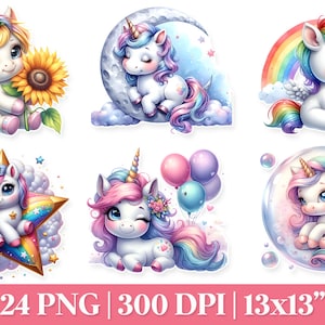 Bebê Unicórnio PNG Clipart, Pacote Fofo Unicórnio PNG, Unicórnio Aniversário PNG, Unicórnio Tumbler Png, Balé Unicórnio Png, Arco-Íris Aquarela Unicórnio