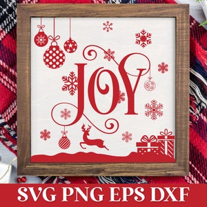Alegría - Archivo de corte SVG de Navidad de granja, Alegría Navidad SVG Cricut, Cita SVG de Navidad, Cita navideña Cricut, Feliz Navidad Svg