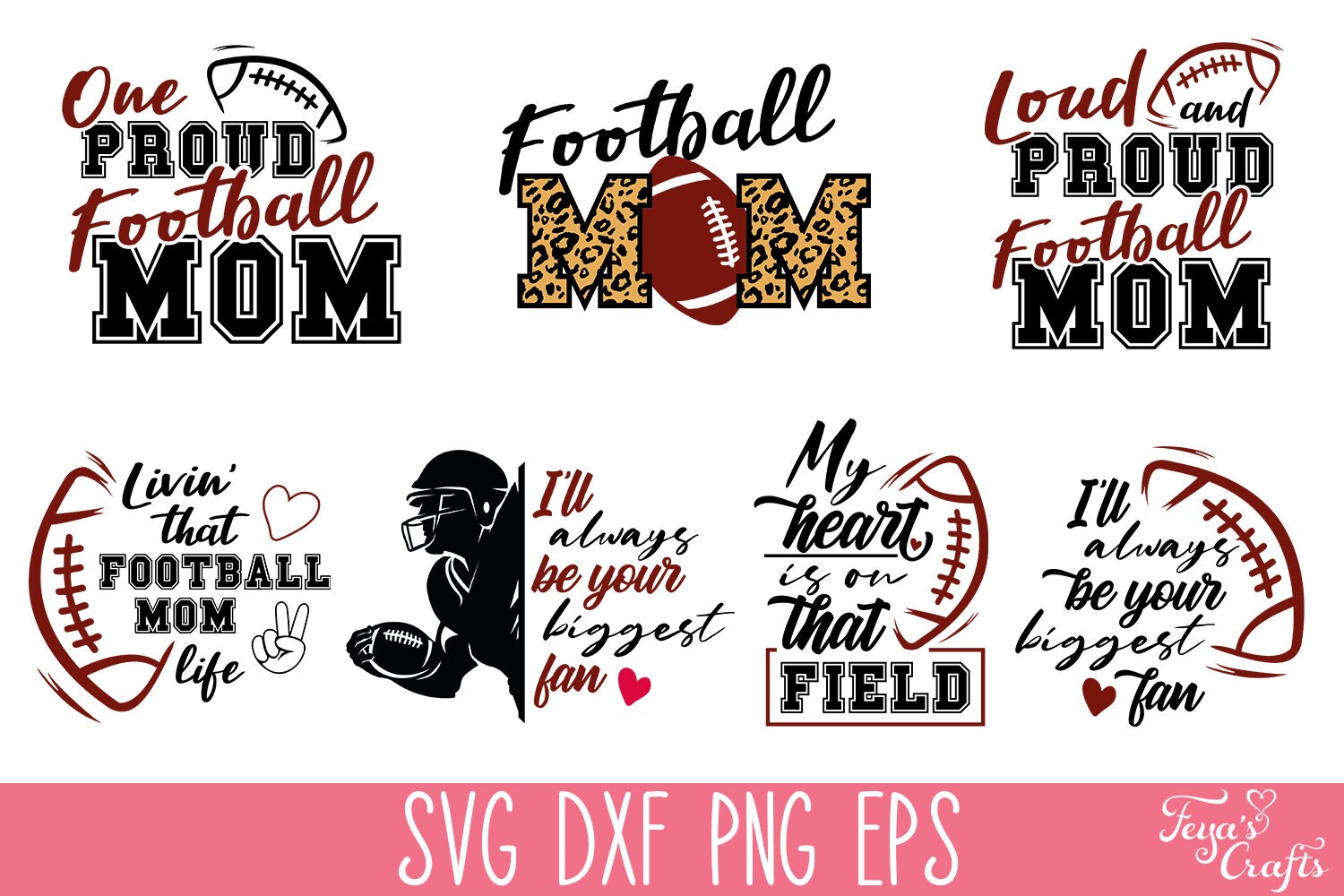 Football SVG Bundle Football Mom Dad Svg Football Name Svg - Etsy