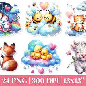Pareja de animales PNG, Animales de amor PNG, Animales románticos PNG Clipart, Día de la Madre Animales Png, Mamá y Bebé Png, Pájaros de Amor Png Clipart
