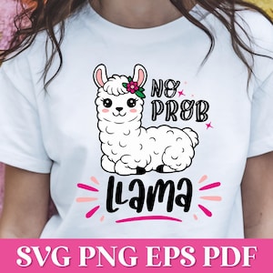 Fichier de coupe SVG sans problème, lama drôle Cricut, alpaga Svg, Svg mignon visage de Lama, drôle de maman sarcastique Svg, citation de Lama Svg Cricut