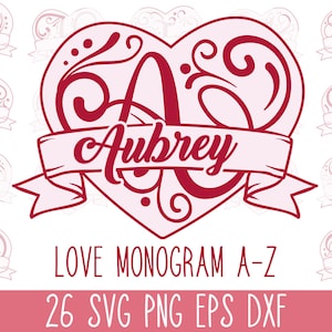 Herz Split SVG Alphabet, Liebesmonogramm SVG, Valentinstag Monogramm SVG, Valentinstag SVG-Schnittdateien, Herz Buchstaben Png, Valentinstag Cricut