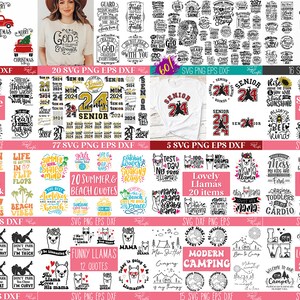 Alle SVG-bundels voor de winkel, Mega SVG-snijbestandenbundel, Kerstcitaten SVG, Grappige Moeder SVG, Monogram SVG, Bijbelcitaten SVG, Voetbal SVG-pakket afbeelding 4