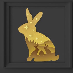 Ostern Schattenbox SVG DXF, Osterhase Schattenbox SVG, Ostern Light Box svg Cricut, Osterhase svg, Ostern svg Cricut, Ostern Cut Files