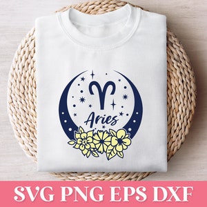 Ram bloemen sterrenbeeld SVG, dierenriem Tumbler Design SVG, Ram astrologie teken SVG, dierenriem bundel Svg Png, sterrenbeeld Svg, horoscoop Svg