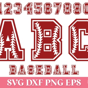 Honkbal lettertype SVG, honkbal Letters SVG, softbal lettertype SVG, softbal Letters Svg, honkbal Svg alfabet, honkbal nummers Svg, softbal Svg