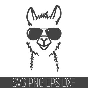Lama Aviator zonnebril SVG, lama SVG, lama Cricut, geen drama lama SVG, grappige lama SVG, grappige lama Cricut, lama SVG-bestand, alpaca SVG
