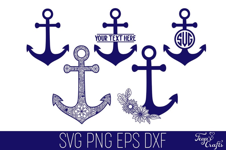 Download Anchor SVG File Mandala Anchor SVG Anchor Monogram SVG | Etsy