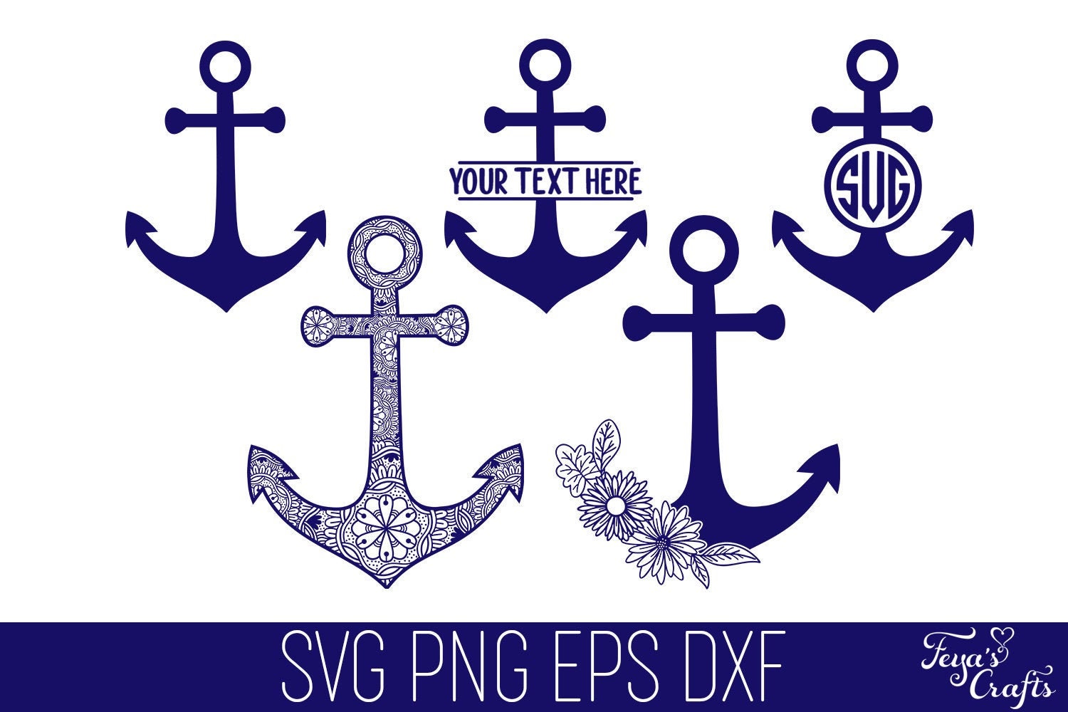 Download Anchor SVG File Mandala Anchor SVG Anchor Monogram SVG | Etsy