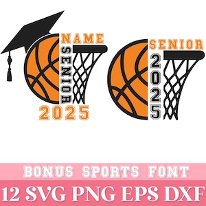 Senior Basketball Night SVG, Basketball Mom Shirt SVG, Basketball Senior 2024 2025 SVG, Basketball Hoop Split SVG, Senior Basketball Shirt