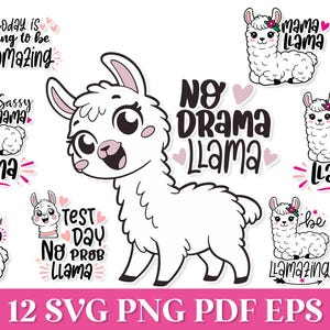 Lama drôle SVG coupe fichiers Cricut, citation drôle de Lama SVG, maman lama Svg, Svg alpaga, lama drôle chemise Svg, citations Svg maman drôle, citation bébé