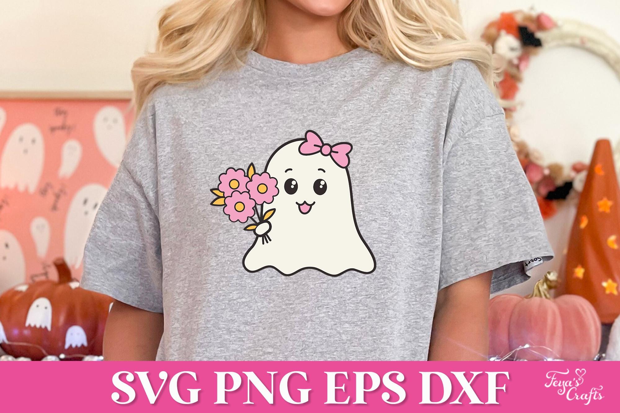 Cute Ghosts SVG Bundle, Retro Halloween Ghosts SVG Clipart, Ghost Shirt ...