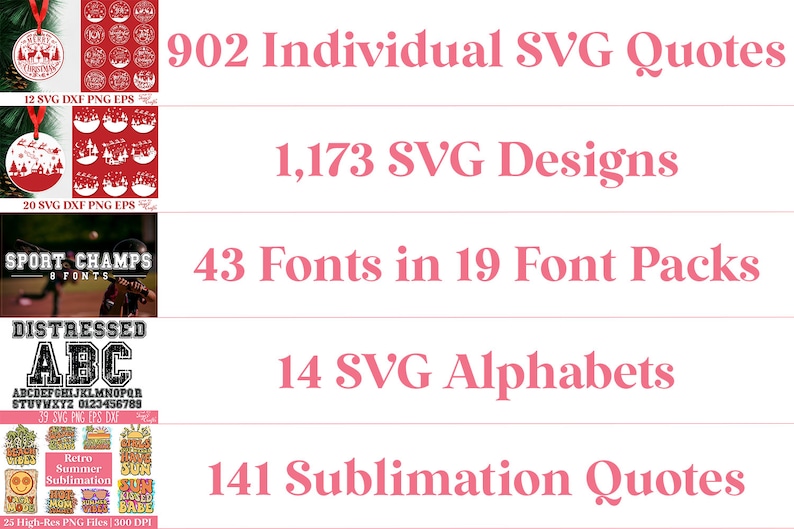 Alle SVG-bundels voor de winkel, Mega SVG-snijbestandenbundel, Kerstcitaten SVG, Grappige Moeder SVG, Monogram SVG, Bijbelcitaten SVG, Voetbal SVG-pakket afbeelding 2