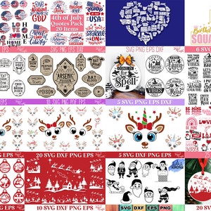 Alle SVG-bundels voor de winkel, Mega SVG-snijbestandenbundel, Kerstcitaten SVG, Grappige Moeder SVG, Monogram SVG, Bijbelcitaten SVG, Voetbal SVG-pakket afbeelding 5
