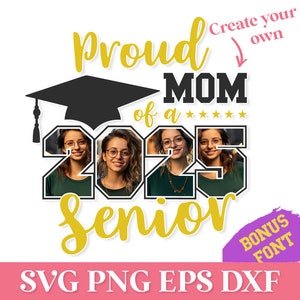 Trotse moeder van 2025 senior SVG met afbeelding, trotse familie senior 2025 SVG met afbeelding, senior 2025 SVG, senior moeder shirt Svg, afstuderen in 2025