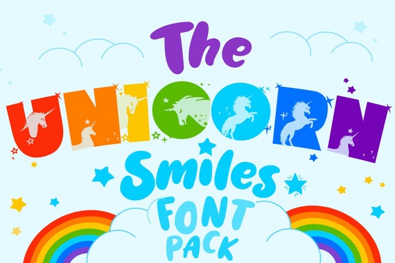 Download Free Unicorn Smiles Font Unicorn Font Unicorn Craft Font Etsy SVG Cut Files