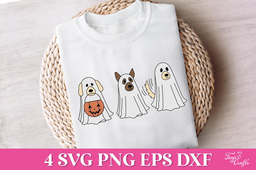 Halloween Ghost Dog SVG, Cute Ghost Dog SVG, Spooky Season SVG ...