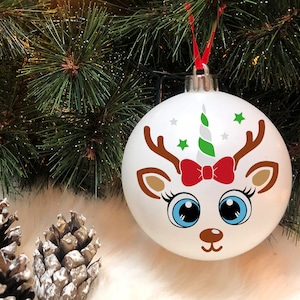 Kerst rendieren gezicht SVG, meisje rendieren gezicht SVG, kerst rendieren shirt Svg, kerst ornament Svg, Rentier Svg plotter Weichnacht