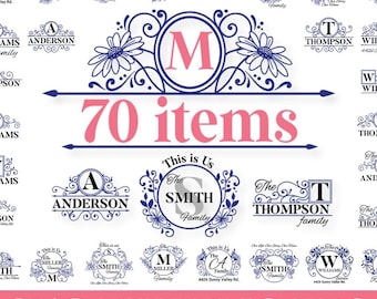 Family Name Monogram Svg Cut Files for Cricut, Mailbox Decal SVG Download
