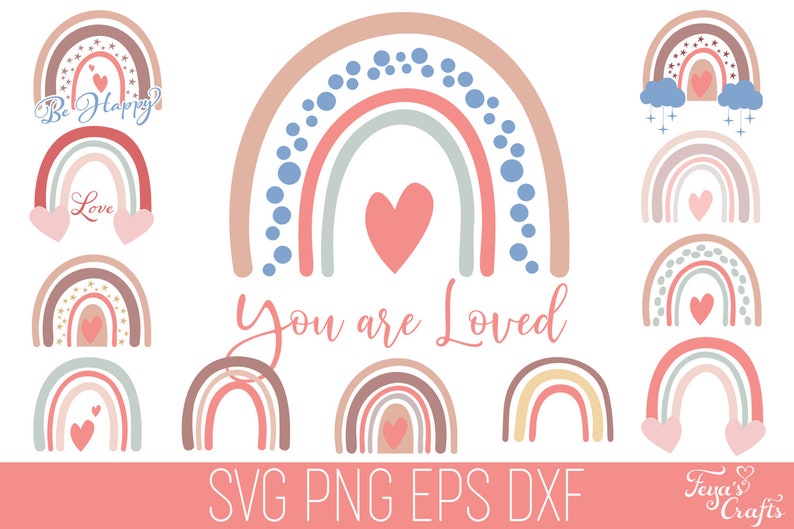 Download Rainbow SVG Boho Rainbow SVG Baby Rainbow Cricut Rainbow ...