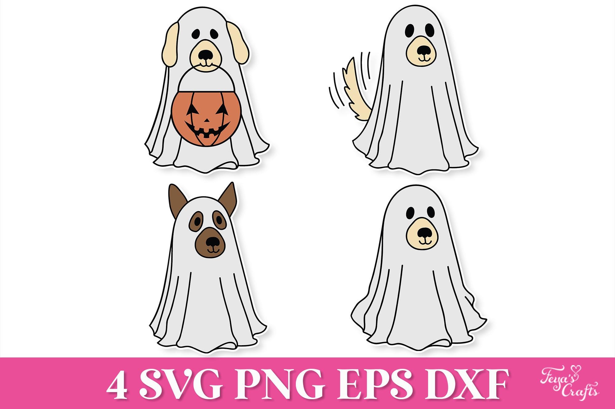 Halloween Ghost Dog SVG, Cute Ghost Dog SVG, Spooky Season SVG ...