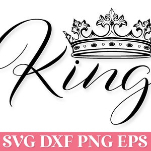 Corona del re SVG PNG, Re uomo nero SVG, File di taglio King Svg, Corona Svg Cricut, Maglietta King Svg Uomo, Re Afro Svg, Re Royalty Svg Png