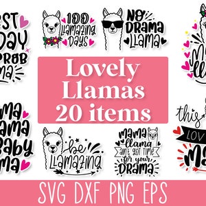 Citations drôles de lama SVG, aucun problème Svg, fichier coupe Svg maman lama, aucun lama Svg dramatique, lama reine Svg, Lama professeur Svg, être un lamazing Svg