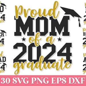 Stolze Mutter von 2024 Graduate SVG, stolze Familie von 2024 Graduate SVG, 2024 Graduierung SVG Png, 2024 Graduierung Shirt svg, Senior Class 2024 svg