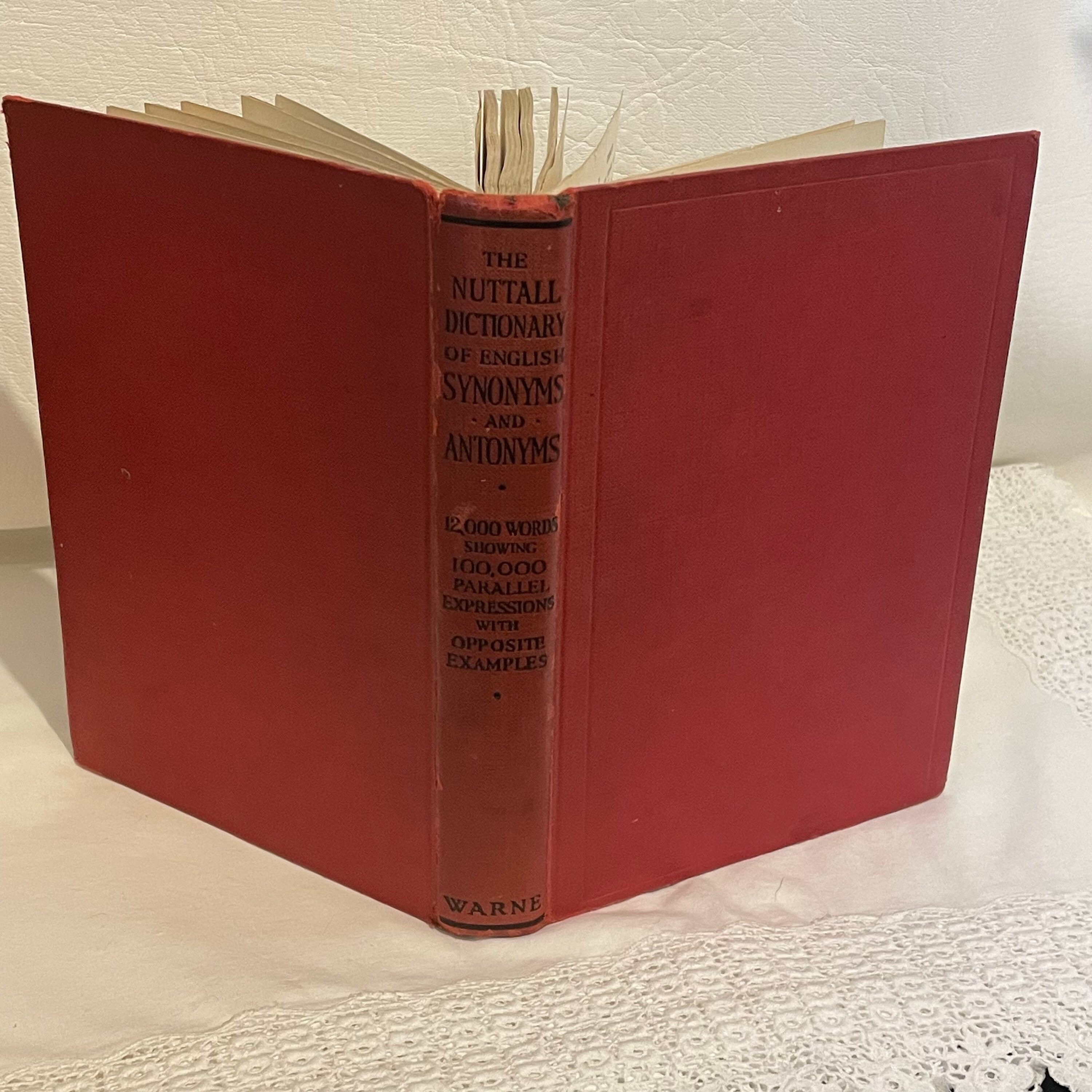 Vintage Red Dictionary of Synonyms and Antonyms 1960s - Etsy UK