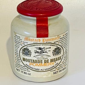 vintage french mustard pot 500g empty jar mustard pommery