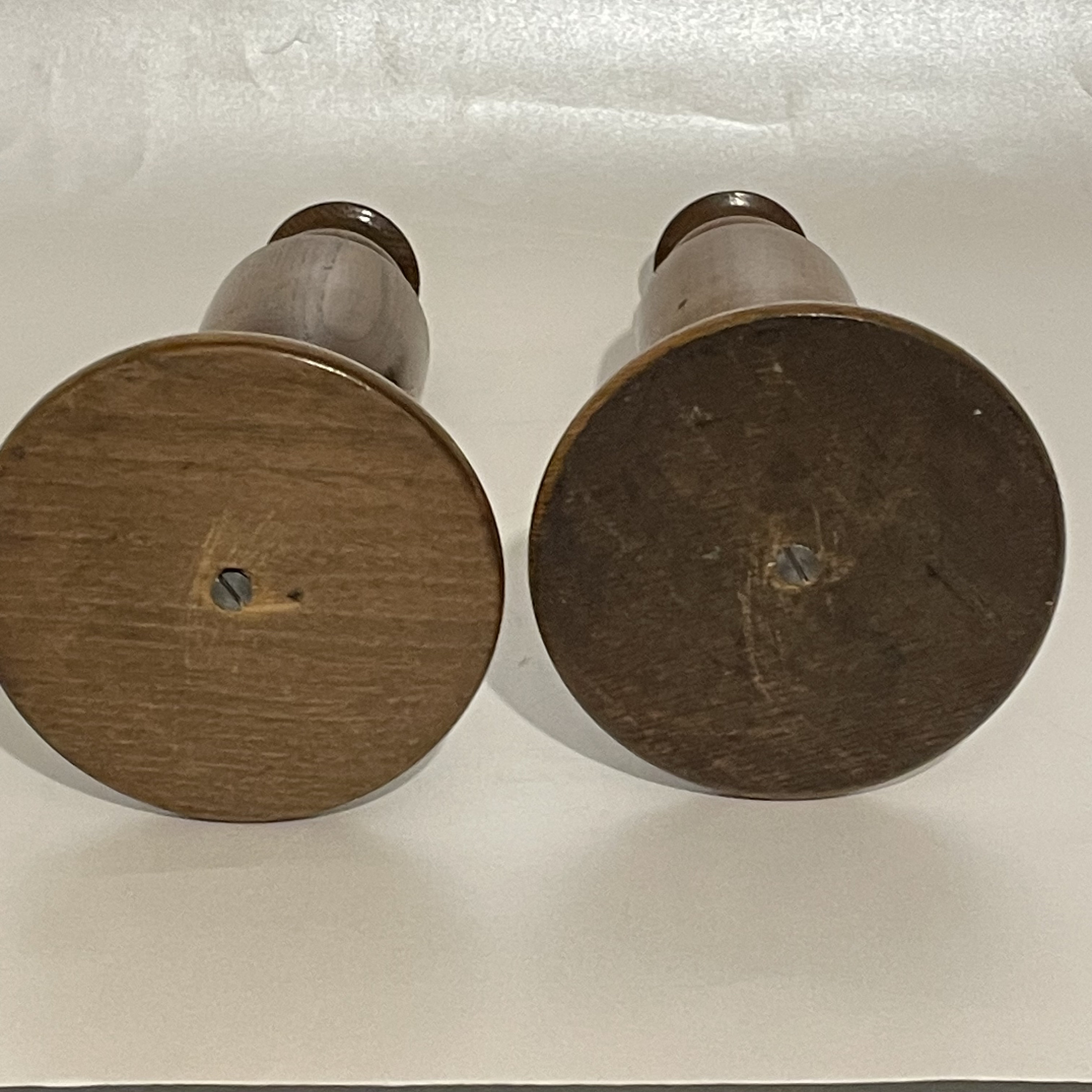 Vintage Turned Wood Candlestick Holders - Etsy